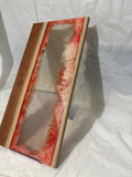 Ironbark serving board with red epoxy river inlay